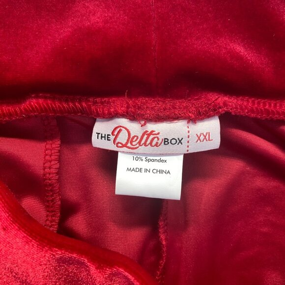 Y2K Velvet Red Size XXL Pants ,Womens Pants,Drawstring,Pockets - Picture 3 of 9